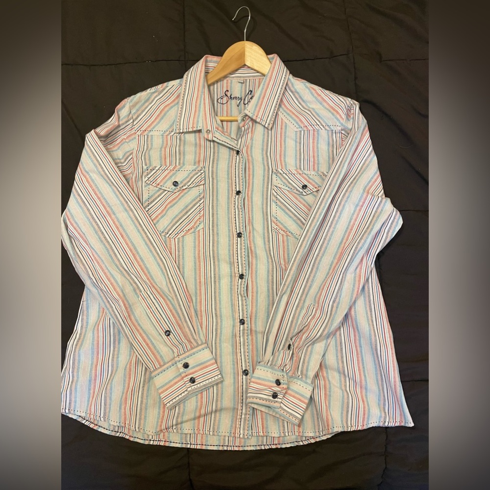 Pearl snap performance shirt - Sheri Cervi by Resistol - 2XL.  Never worn.